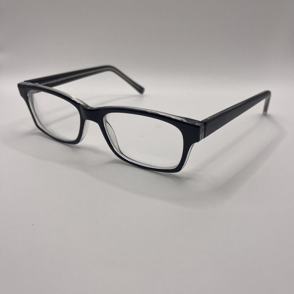 Randolph Eagle Eyeglasses Black And Clear Rectangle 52-19-145 *Frames Only*